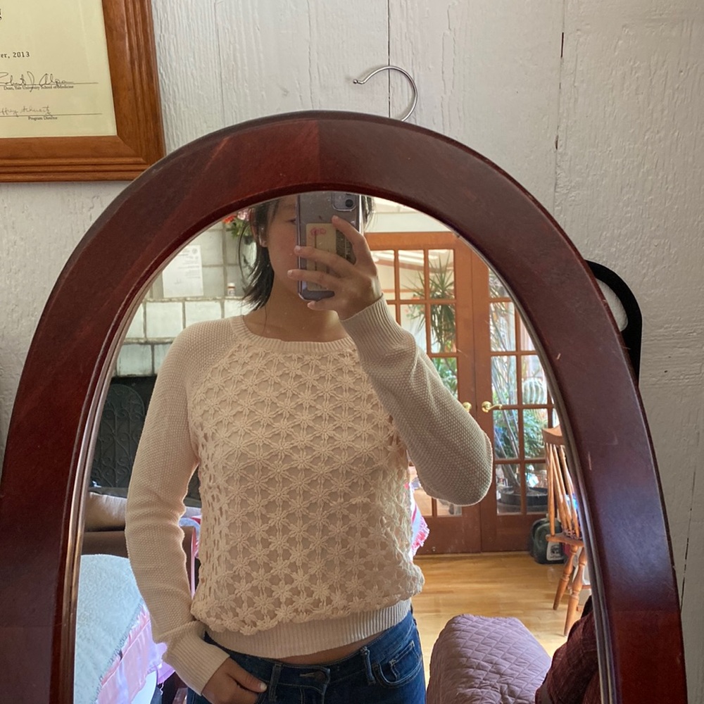 Cute crochet flower sweater